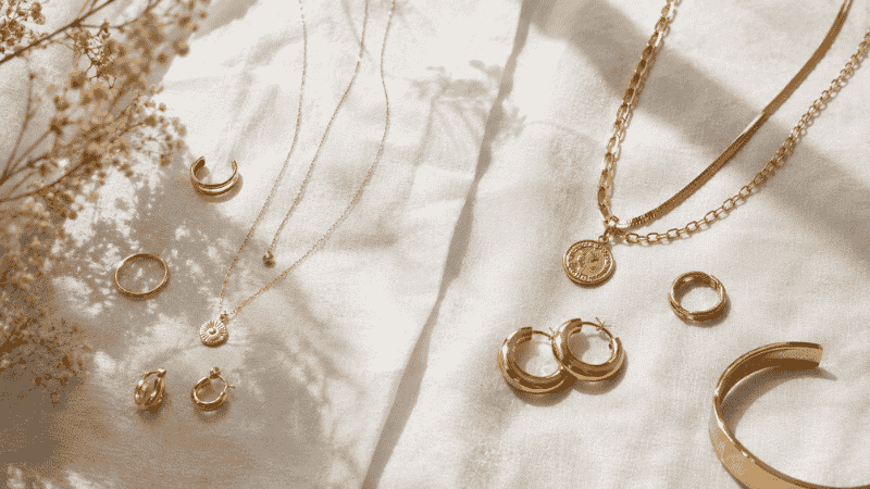 jewelry styling for different occasions — minimal everyday jewelry set compared to elevated evening jewelry pieces