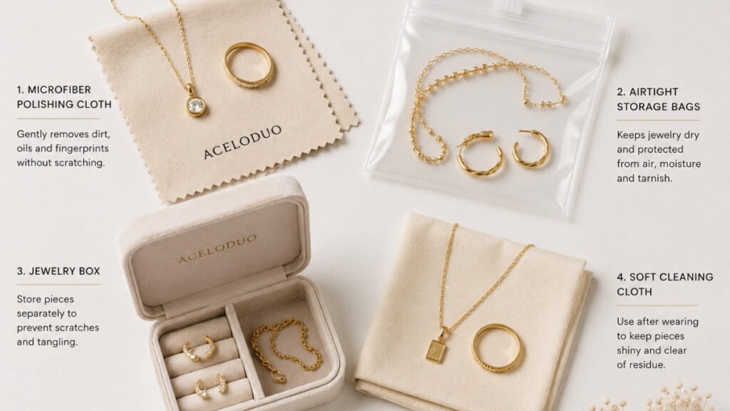 Jewelry care essentials for cleaning and storing demi-fine jewelry properly